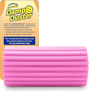 Scrub Daddy Damp Duster, Multipurpose Dusters for Cleaning - Wooden & Venetian Blind Cleaner Tool, Ridged Wet Dust Sponge for Skirting Boar...