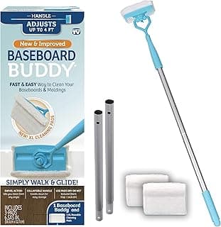 Baseboard Buddy | Lightweight Home Cleaning Essential, Perfect for Baseboards, Moldings & Walls, Glide & Wipe Trapping & Locking Dirt & Dus...