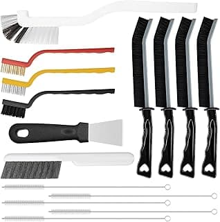 15pcs Crevice Cleaning Brush, Hard Bristle Scrub Brushes Tools, Multifunctional Grout Brush for Home, Bathroom, Ktichen, Window and Corners